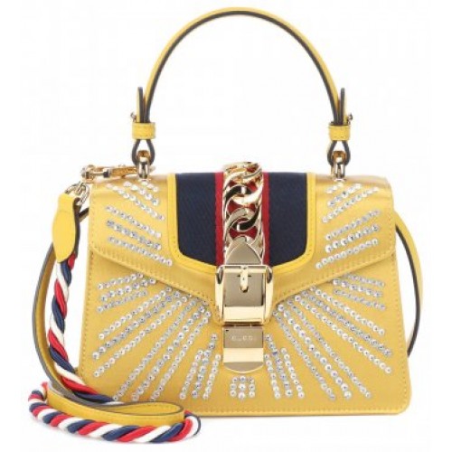 Sylvie Mini embellished satin shoulder P00300933 Sylvie Mini embellished satin shoulder P00300933