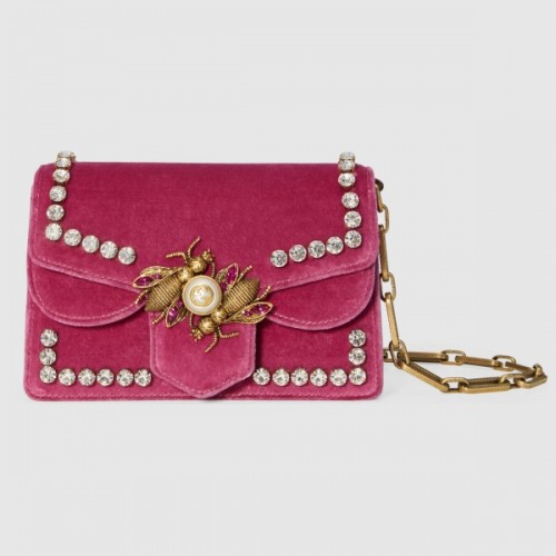 Raspberry Broadway Velvet Mini Bag Raspberry Broadway Velvet Mini Bag