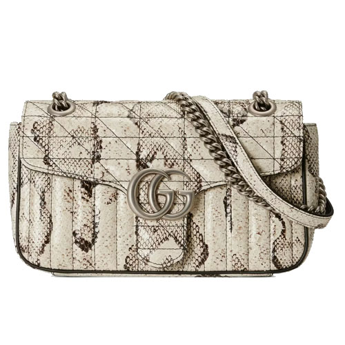 GG Marmont small python shoulder bag