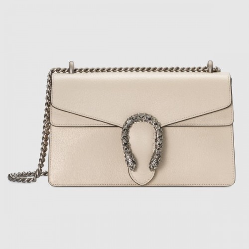 White Dionysus Small Leather Shoulder Bag