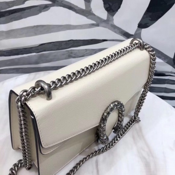 White Dionysus Small Leather Shoulder Bag White Dionysus Small Leather Shoulder Bag