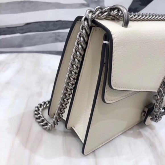 White Dionysus Small Leather Shoulder Bag White Dionysus Small Leather Shoulder Bag
