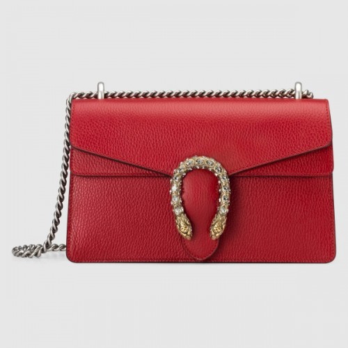Red Dionysus Small Leather Shoulder Bag