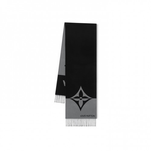 Louis Vuitton Black M79097 Graphic Dual Scarf Louis Vuitton Black M79097 Graphic Dual Scarf