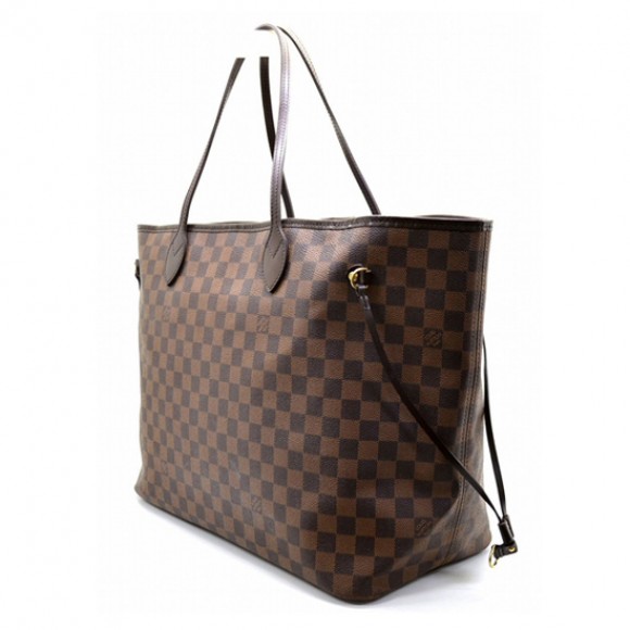 Louis Vuitton N51106 Neverfull GM Shoulder Bag Damier Ebene Canvas Louis Vuitton N51106 Neverfull GM Shoulder Bag Damier Ebene Canvas