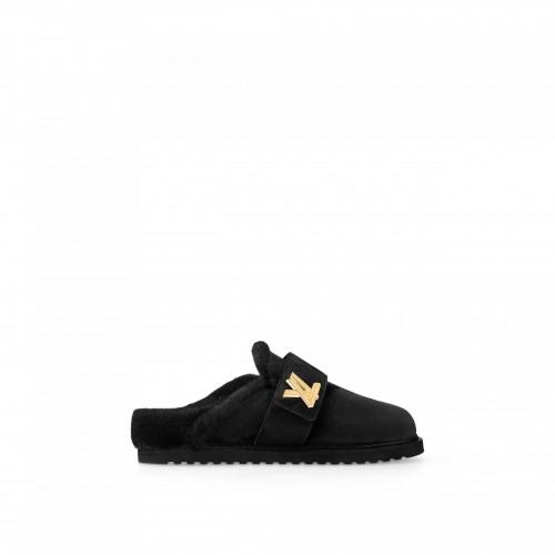 Louis Vuitton Flight Mode LV Cosy Flat Comfort Clog Black 1AC6ZI Louis Vuitton Flight Mode LV Cosy Flat Comfort Clog Black 1AC6ZI