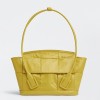 Bottega Veneta Arco Small Bag In Yellow Intrecciato Leather