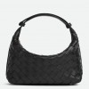 Bottega Veneta Mini Wallace Bag in Black Intrecciato Calfskin