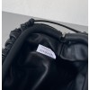 Bottega Veneta Mini Pouch with Strap in Black Intrecciato Lambskin