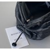 Bottega Veneta Mini Pouch with Strap in Black Intrecciato Lambskin