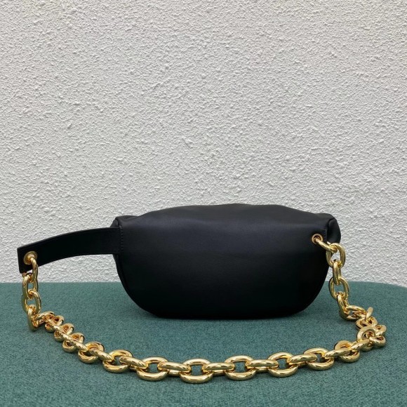 Bottega Veneta The Pouch Belt Bag In Black Lambskin Bottega Veneta The Pouch Belt Bag In Black Lambskin