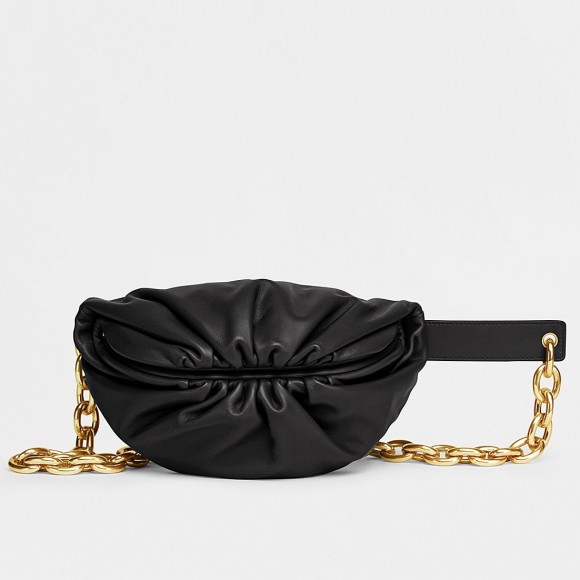 Bottega Veneta The Pouch Belt Bag In Black Lambskin Bottega Veneta The Pouch Belt Bag In Black Lambskin