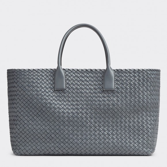 Bottega Veneta Cabat Large Bag In Thunder Intrecciato Lambskin Bottega Veneta Cabat Large Bag In Thunder Intrecciato Lambskin