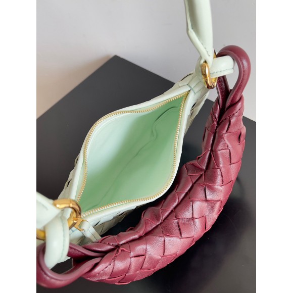 Bottega Veneta Gemelli Small Bag in Glacier/Barolo Intrecciato Lambskin Bottega Veneta Gemelli Small Bag in Glacier/Barolo Intrecciato Lambskin