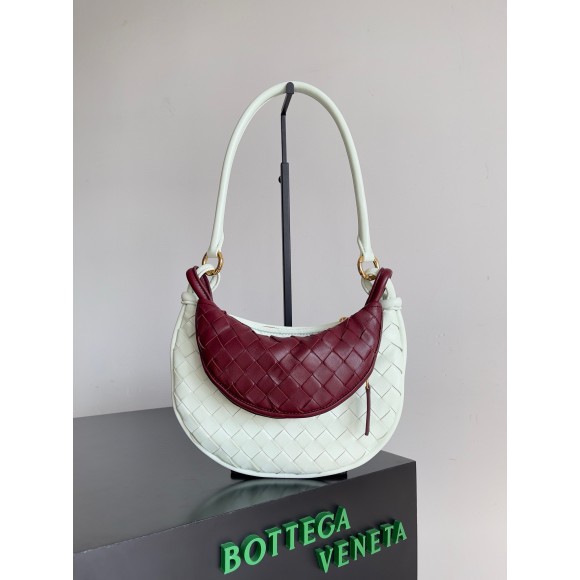 Bottega Veneta Gemelli Small Bag in Glacier/Barolo Intrecciato Lambskin Bottega Veneta Gemelli Small Bag in Glacier/Barolo Intrecciato Lambskin