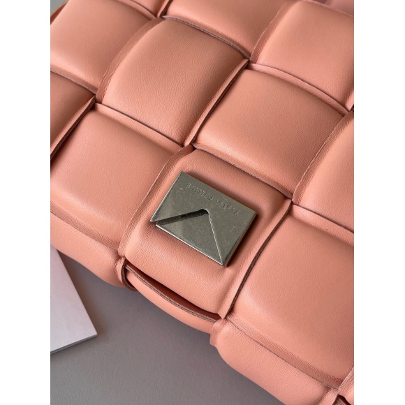 Bottega Veneta Padded Cassette Bag In Peachy Intrecciato Lambskin Bottega Veneta Padded Cassette Bag In Peachy Intrecciato Lambskin