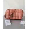 Bottega Veneta Padded Cassette Bag In Peachy Intrecciato Lambskin