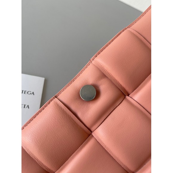 Bottega Veneta Padded Cassette Bag In Peachy Intrecciato Lambskin Bottega Veneta Padded Cassette Bag In Peachy Intrecciato Lambskin