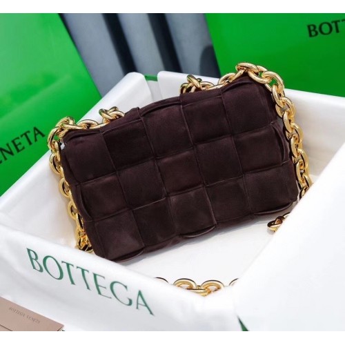 Bottega Veneta Chain Cassette Bag In Fondant Intrecciato Suede Calfskin Bottega Veneta Chain Cassette Bag In Fondant Intrecciato Suede Calfskin