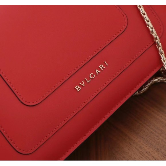 Bvlgari Serpenti Forever Small Cross-body Bag In Red Calfskin Bvlgari Serpenti Forever Small Cross-body Bag In Red Calfskin
