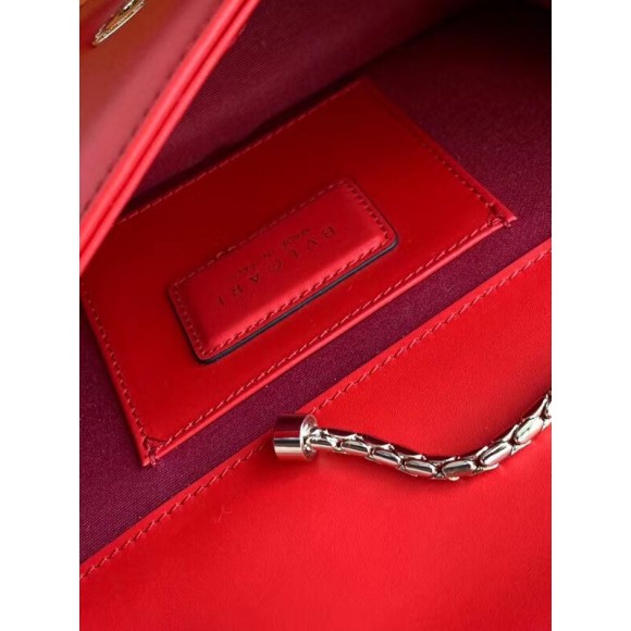 Bvlgari Serpenti Forever Small Cross-body Bag In Red Calfskin Bvlgari Serpenti Forever Small Cross-body Bag In Red Calfskin