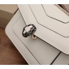 Bvlgari Serpenti Forever Medium Shoulder Bag In White Calfskin