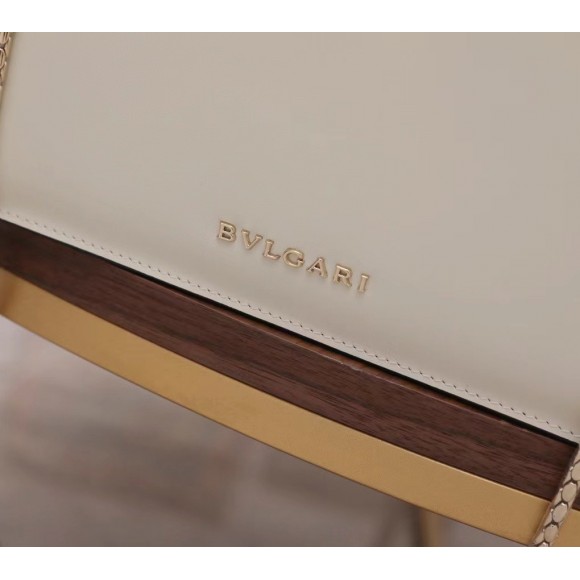 Bvlgari Serpenti Forever Medium Shoulder Bag In White Calfskin Bvlgari Serpenti Forever Medium Shoulder Bag In White Calfskin