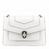Bvlgari Serpenti Forever Medium Shoulder Bag In White Calfskin