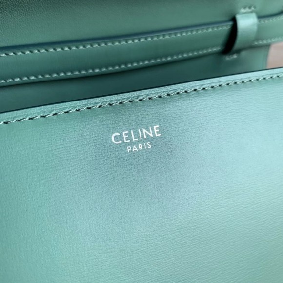 Celine Classic Box Medium Bag In Celadon Box Calfskin Celine Classic Box Medium Bag In Celadon Box Calfskin