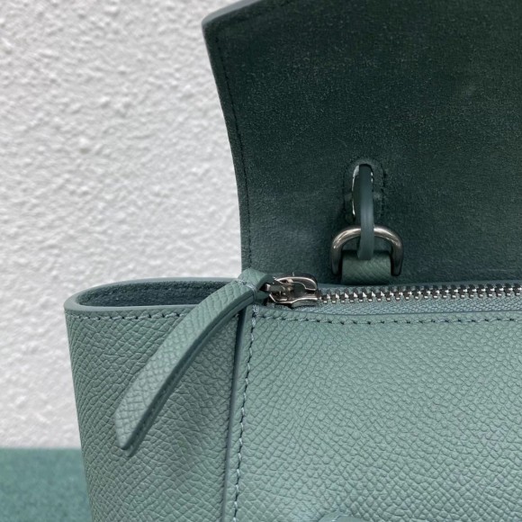 Celine Belt Nano Bag In Celadon Grained Calfskin Celine Belt Nano Bag In Celadon Grained Calfskin