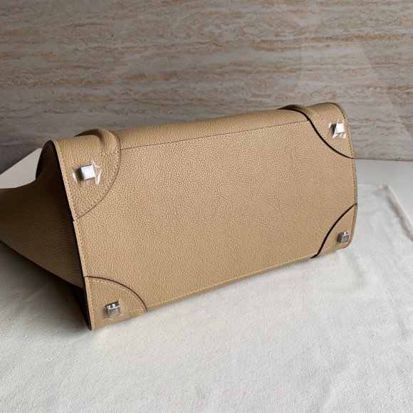 Celine Mini Luggage Tote Bag In Dune Drummed Calfskin Celine Mini Luggage Tote Bag In Dune Drummed Calfskin