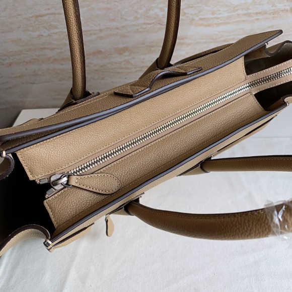 Celine Mini Luggage Tote Bag In Dune Drummed Calfskin Celine Mini Luggage Tote Bag In Dune Drummed Calfskin