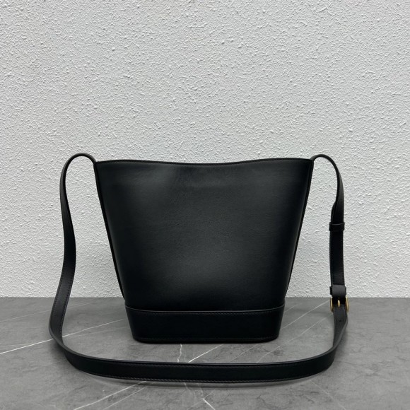 Celine Small Bucket Cuir Triomphe In Black Calfskin Celine Small Bucket Cuir Triomphe In Black Calfskin