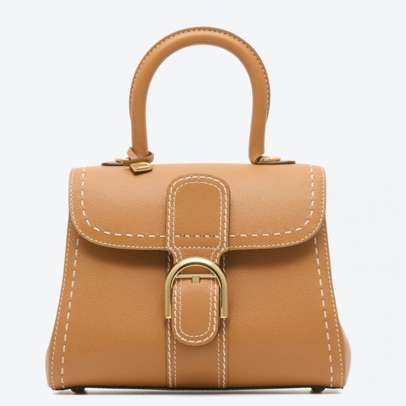Delvaux Brillant PM Surpique Bag in Brown Rodeo Calf Leather Delvaux Brillant PM Surpique Bag in Brown Rodeo Calf Leather