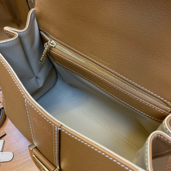 Delvaux Brillant PM Surpique Bag in Brown Rodeo Calf Leather Delvaux Brillant PM Surpique Bag in Brown Rodeo Calf Leather