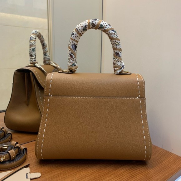 Delvaux Brillant PM Surpique Bag in Brown Rodeo Calf Leather Delvaux Brillant PM Surpique Bag in Brown Rodeo Calf Leather