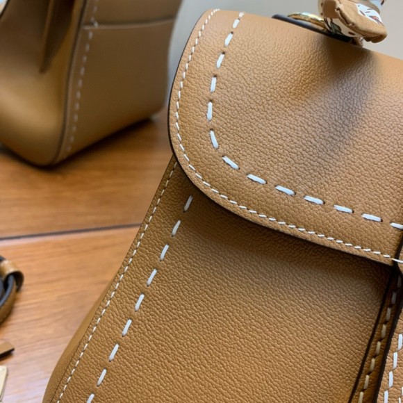 Delvaux Brillant PM Surpique Bag in Brown Rodeo Calf Leather Delvaux Brillant PM Surpique Bag in Brown Rodeo Calf Leather