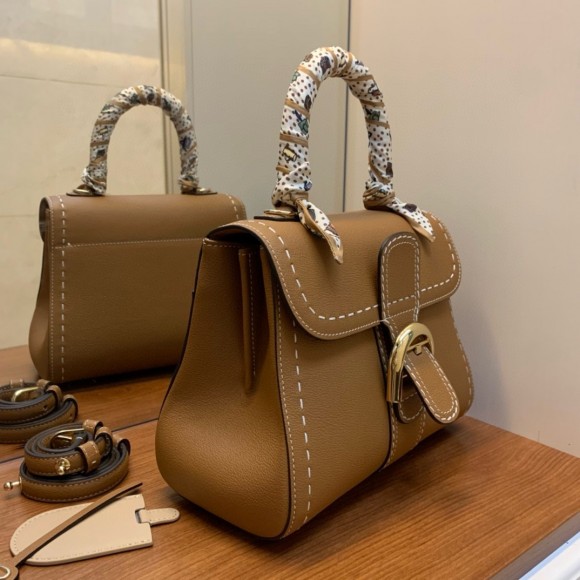 Delvaux Brillant PM Surpique Bag in Brown Rodeo Calf Leather Delvaux Brillant PM Surpique Bag in Brown Rodeo Calf Leather