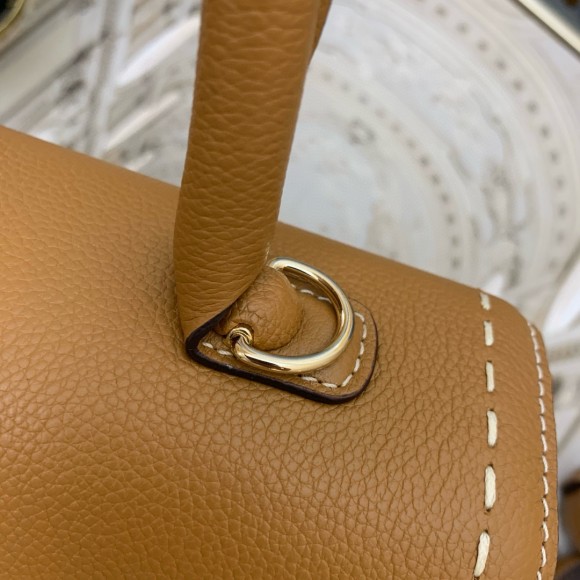 Delvaux Brillant MM Surpique Bag in Brown Rodeo Calf Leather Delvaux Brillant MM Surpique Bag in Brown Rodeo Calf Leather