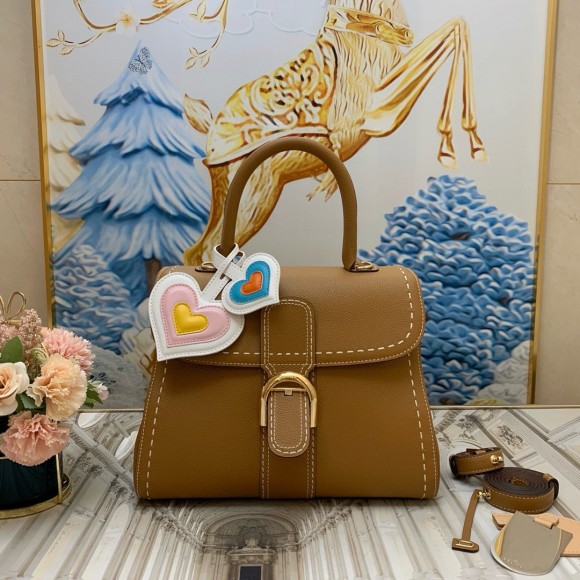 Delvaux Brillant MM Surpique Bag in Brown Rodeo Calf Leather Delvaux Brillant MM Surpique Bag in Brown Rodeo Calf Leather