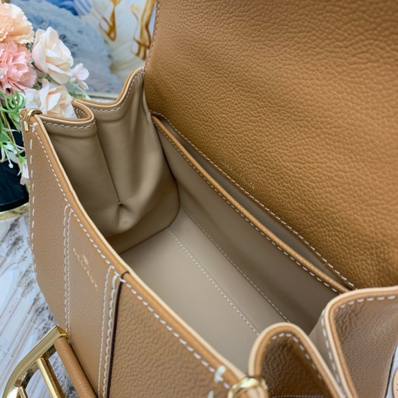 Delvaux Brillant Mini Surpique Bag in Brown Rodeo Calf Leather Delvaux Brillant Mini Surpique Bag in Brown Rodeo Calf Leather