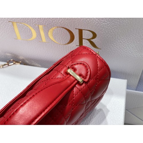 Dior Miss Dior Mini Bag In Red Cannage Lambskin Dior Miss Dior Mini Bag In Red Cannage Lambskin