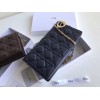 Dior Lady Dior Chain Pouch In Noir Cannage Lambskin