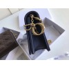 Dior Lady Dior Chain Pouch In Noir Cannage Lambskin