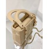 Dior Lady Dior Mini Chain Bag with Chain in Aesthetic Beige Patent Calfskin