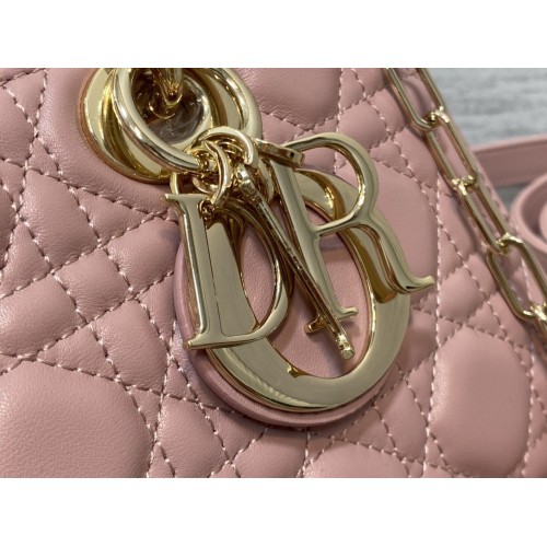 Dior Lady D-Joy Medium Bag In Peony Pink Cannage Lambskin Dior Lady D-Joy Medium Bag In Peony Pink Cannage Lambskin