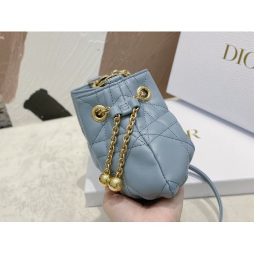 Dior Ammi Small Bag in Blue Macrocannage Lambskin Dior Ammi Small Bag in Blue Macrocannage Lambskin