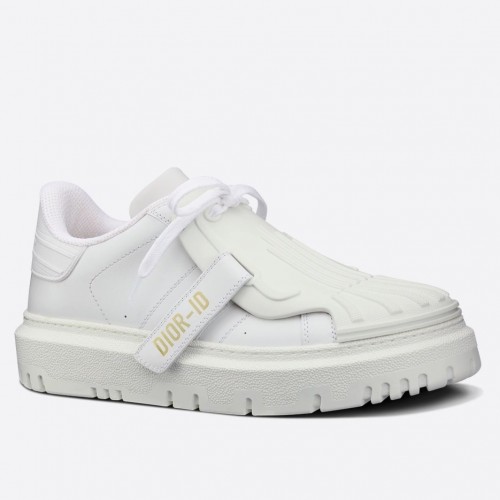 Dior Dior-ID Sneakers In White Leather with White Strap Dior Dior-ID Sneakers In White Leather with White Strap