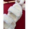 Dior Dioract Sandals In White Shearling