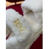 Dior Dioract Sandals In White Shearling